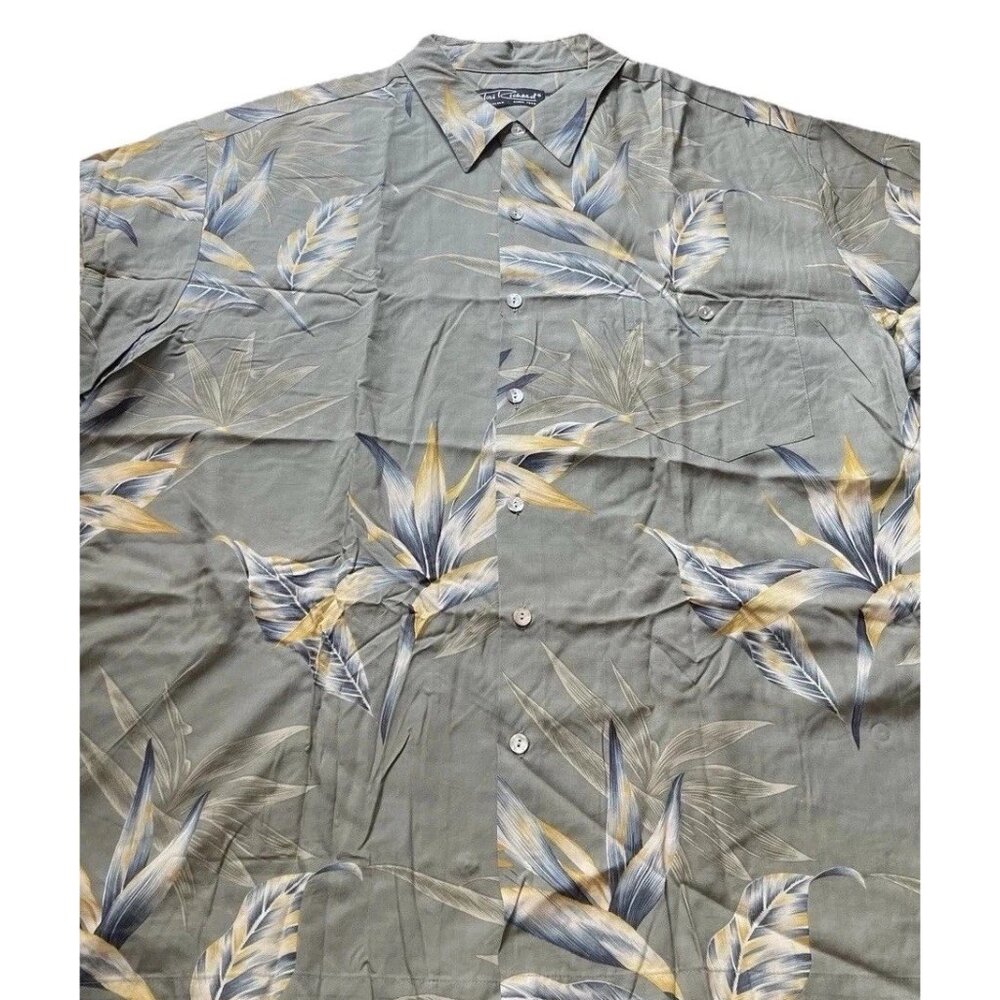 Vintage Tori Richard Men's Sz 2XL Short Sleeve Tropical Tree Leaf Hawaiian Shirt
